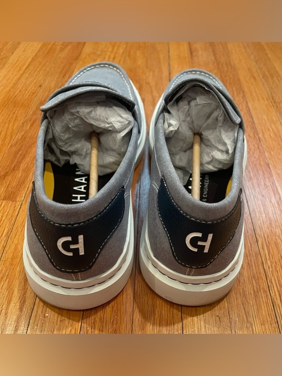 Cole Haan Grand Pro Rally Men\'s Gray Blue Canvas Penny Loafers - Casual Slip-On main image 5